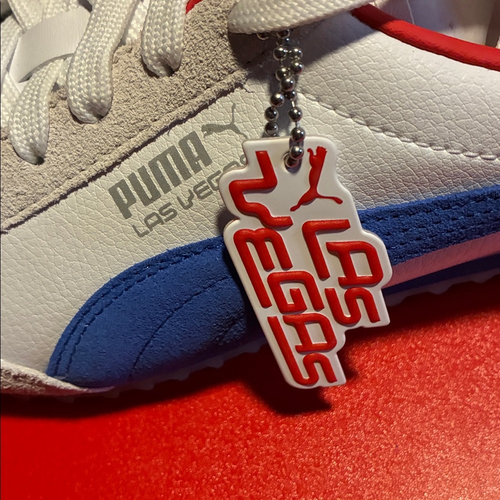Puma White and Blue Women’s Sneakers - Picture 2 of 5